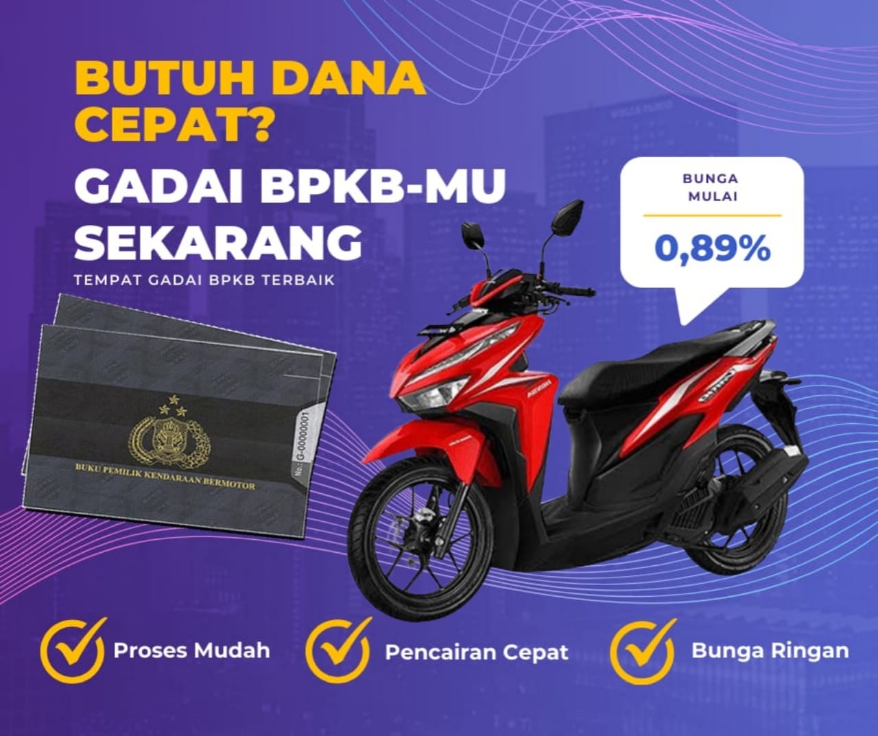 Kredit Jaminan Bpkb Motor Honda Vario Lbp Dapat Dana Berapa? Seperti Ini Simulasinya